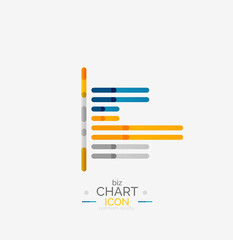 Line graph, chart icon