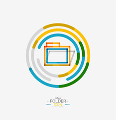 Folder logo, stamp. Accounting binder