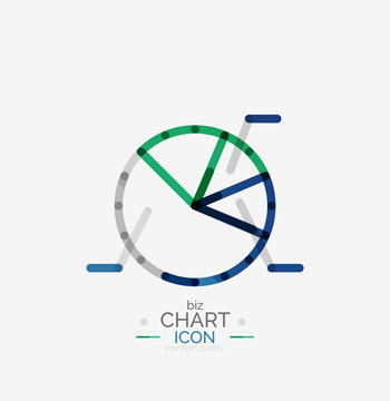 Line graph, chart icon
