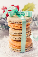 French almond cakes closeup