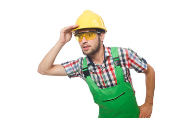 Industrial worker isolated on the white background
