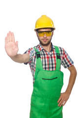 Industrial worker isolated on the white background