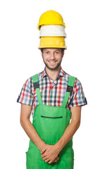 Industrial worker isolated on the white background