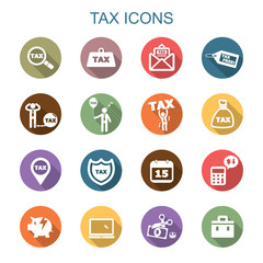 tax long shadow icons
