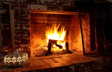 Fall fireplace - 73336261