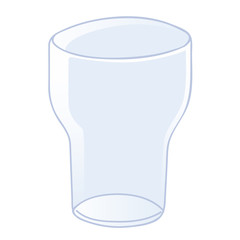 Empty glass isolated illustration
