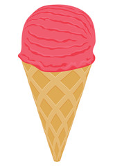 Cherry pink ice cream