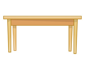 Wooden table isolated illustration