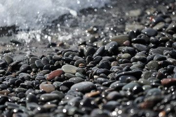 abstract background - pebbles on the ocean
