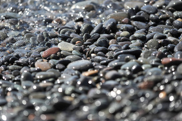 abstract background - pebbles on the ocean