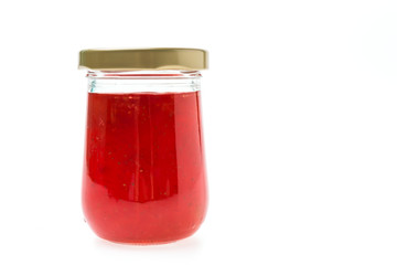 Strawberry jam jar
