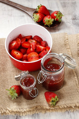 Making strawberry jam