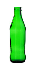Green Glass Bottle isolated on white background