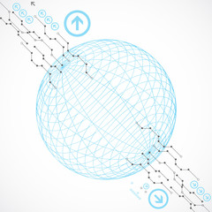 Abstract technology globe background