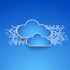 abstract technology cloud theme backgrounds. Vector illustration