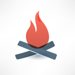 Bonfire icon. Logo design.