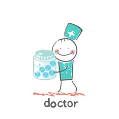 Doctor with pills