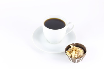 Сup of coffee with chocolate