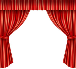 Theater curtains isolated