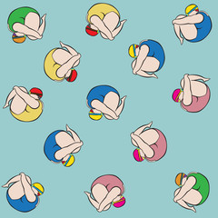 swimming girl spinning variety swimsuit color