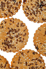 Background of round cookies