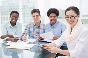 Casual business team having a meeting
