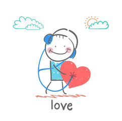 guy listening to the melody of the heart