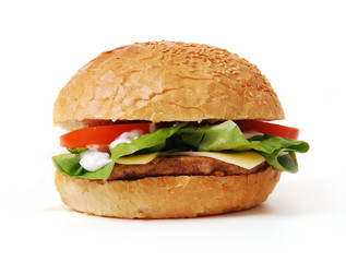 hamburger with vegetables