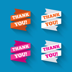 Paper banners or ribbons.