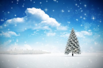 Composite image of snow