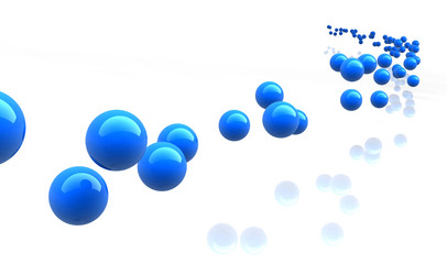 blue spheres