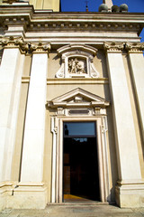 lombardy    in  the busto arsizio  old    tower sidewalk