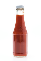 Sauce bottle isolated on white © siraphol