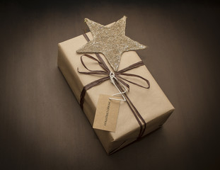 Christmas gift with star