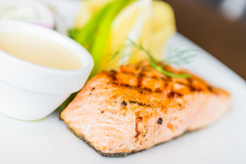 Salmon fish fillet grilled steak