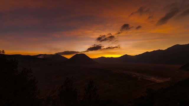 Sunset Time Lapse at Mount Bromo, Indonesia