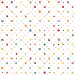 Seamless vector pattern: Christmas garland on a white background