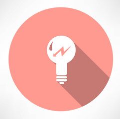 lamp with lightning icon