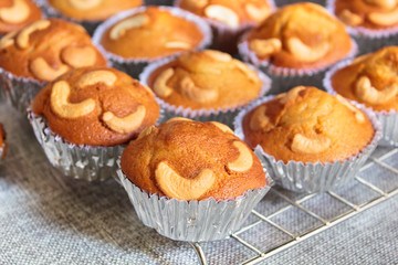Banana cup cake, freshly baked.