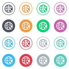 Vector flat iButtons