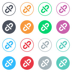 Vector flat iButtons