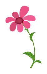 Pink Flower Drawing Art