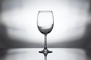 empty red wine glass