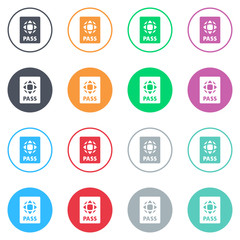 Vector flat iButtons