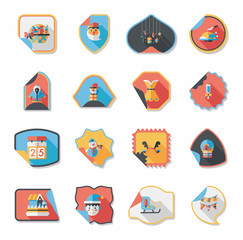 Christmas sticker flat banner background set,eps10