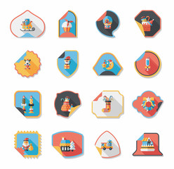 Christmas sticker flat banner background set,eps10