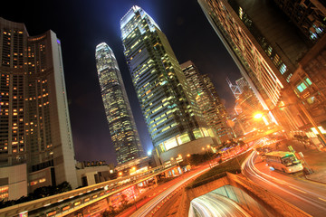 Hong Kong Business Center at Night