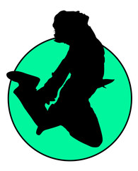 Jumping Man Silhouette