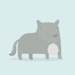 Cartoon wolf.
