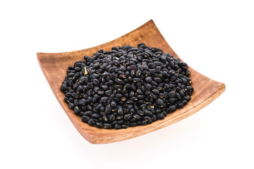 Black beans isolated on white background